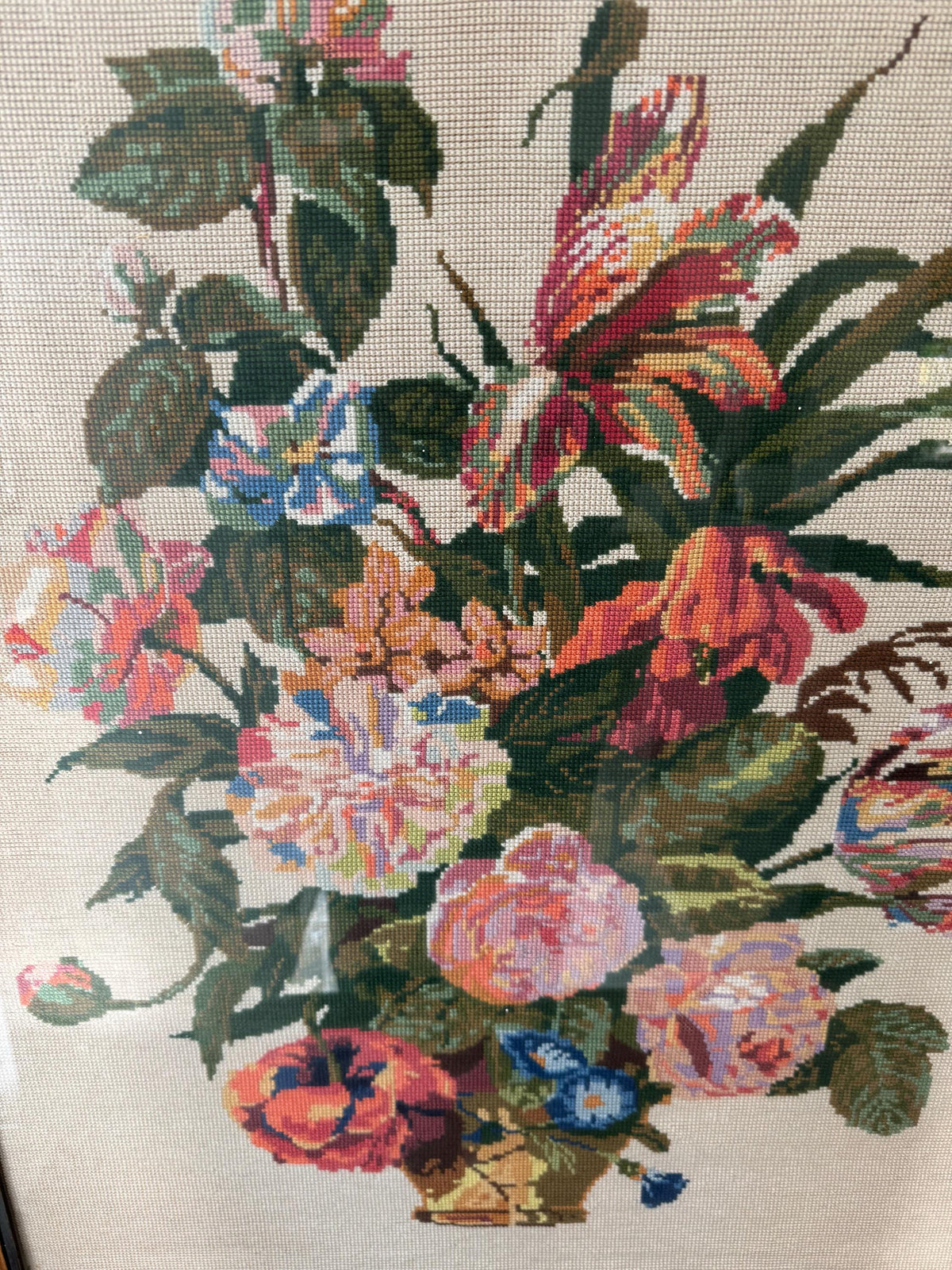 Tableau canevas roses vintage