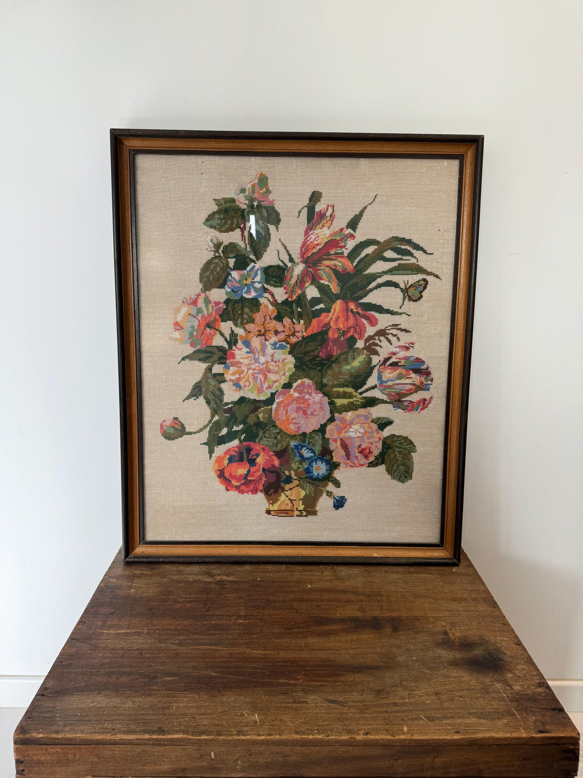 Tableau canevas roses vintage