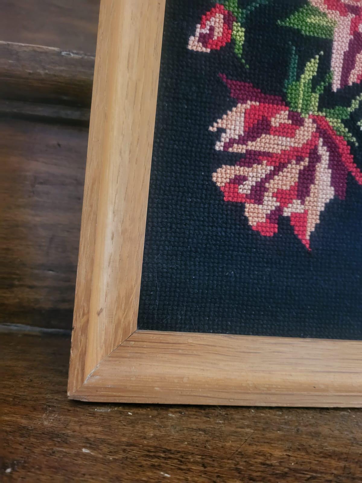 Tableau canevas roses vintage