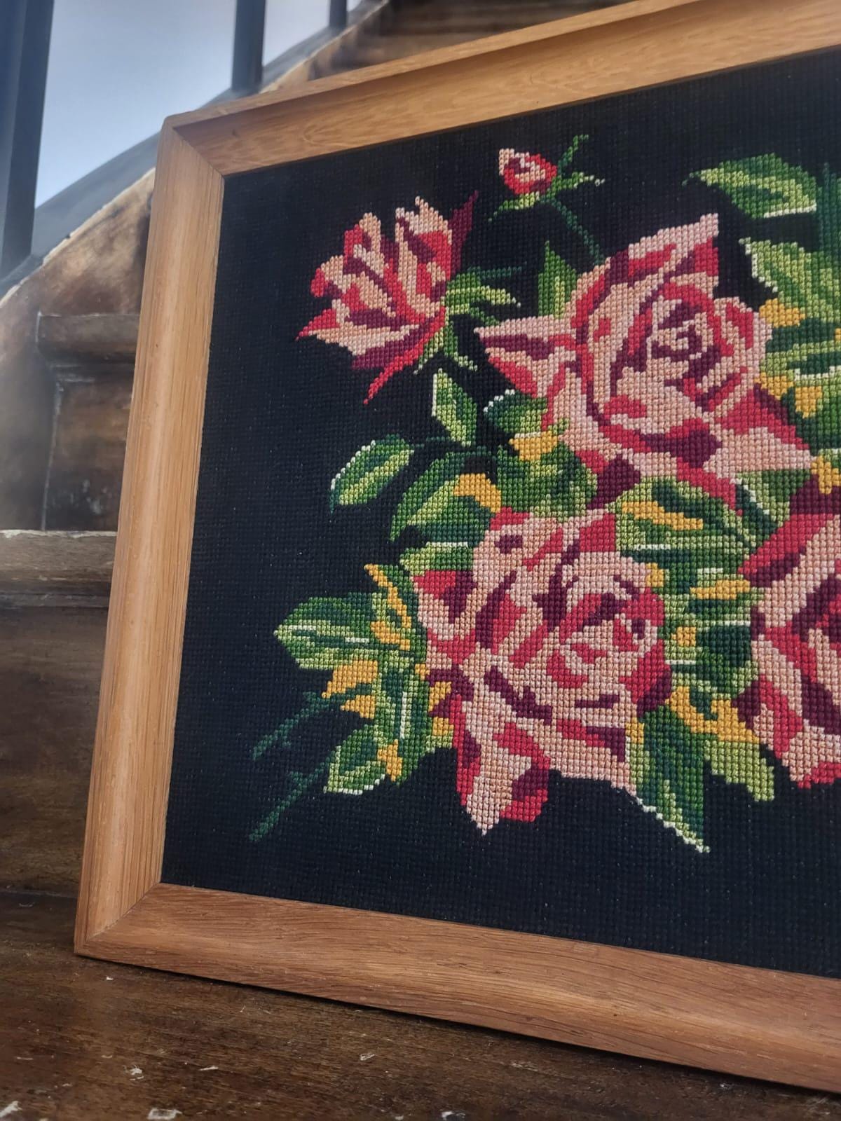 Tableau canevas roses vintage