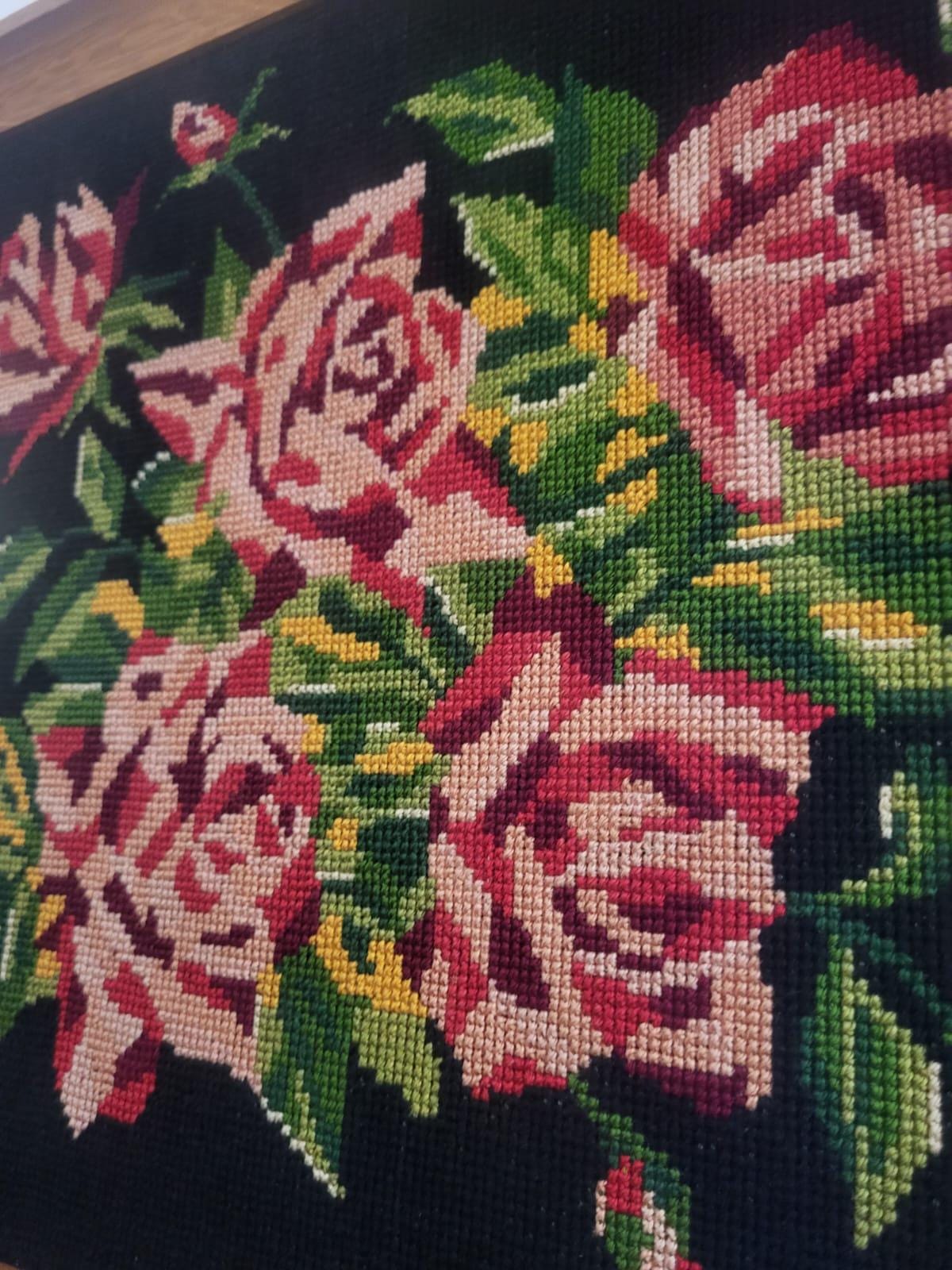 Tableau canevas roses vintage