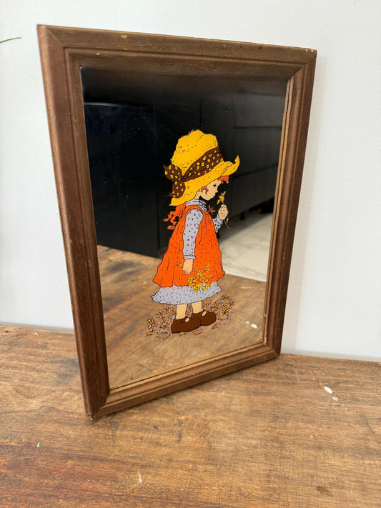 Miroir cadre enfant vintage