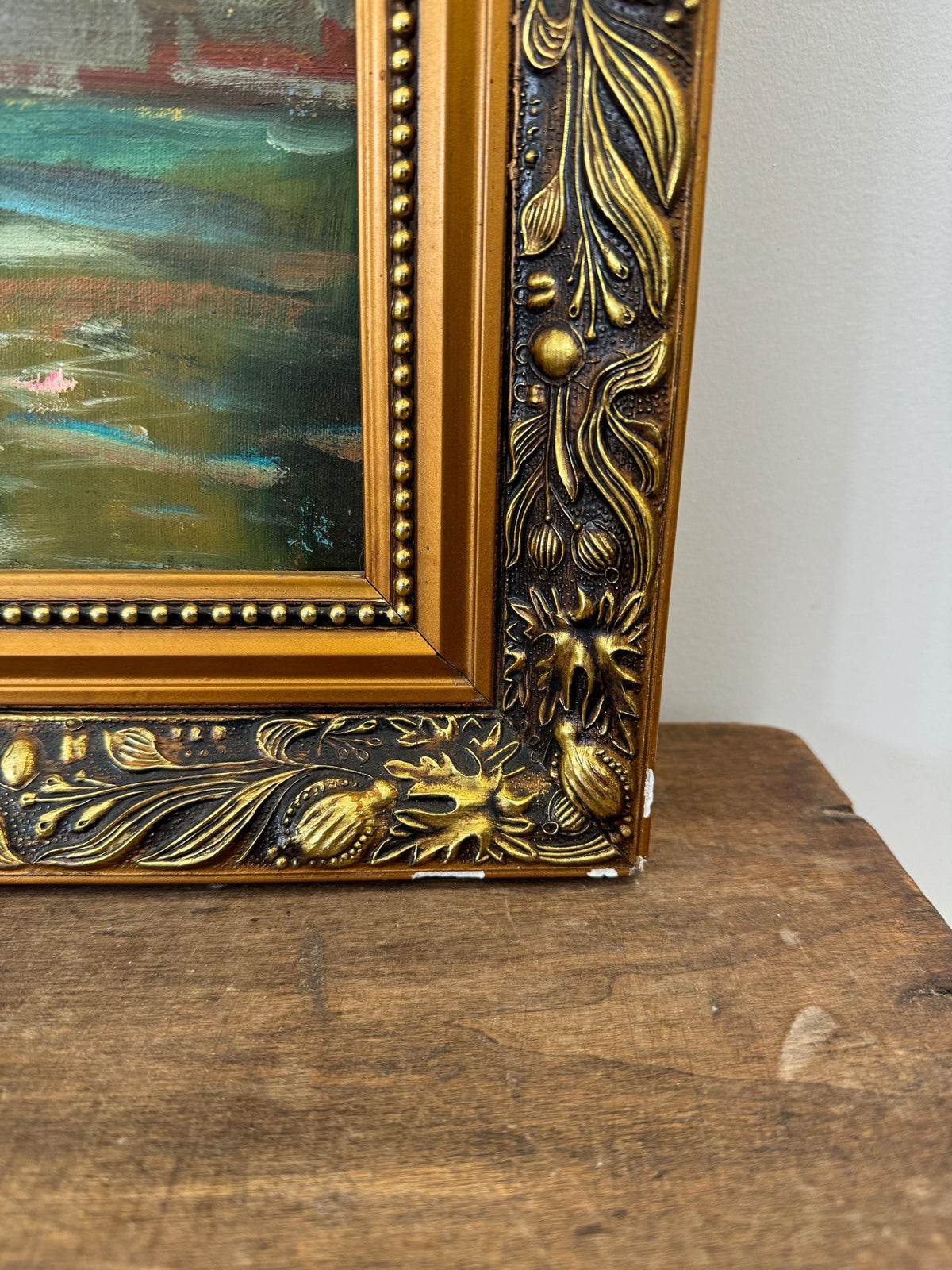 Tableau Venise Peinture cadre doré