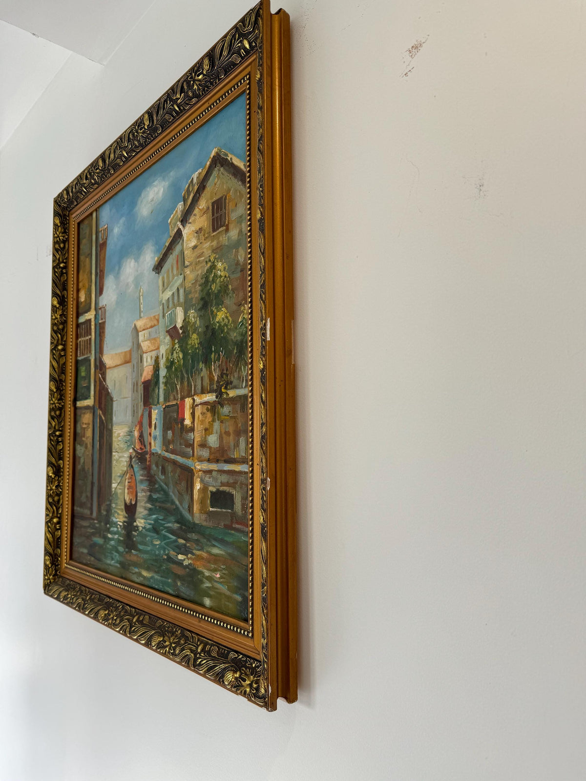 Tableau Venise Peinture cadre doré