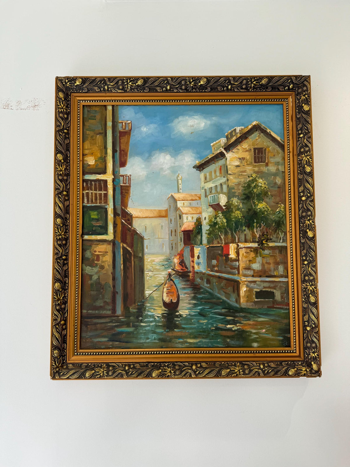 Tableau Venise Peinture cadre doré