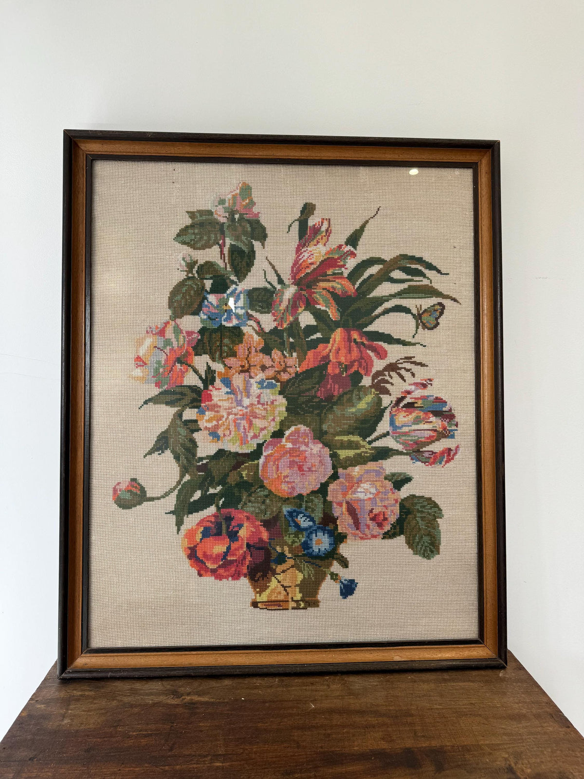 Tableau canevas roses vintage