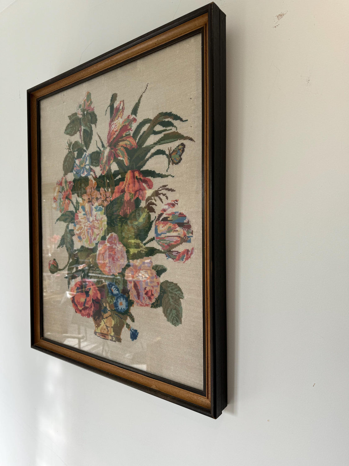 Tableau canevas roses vintage