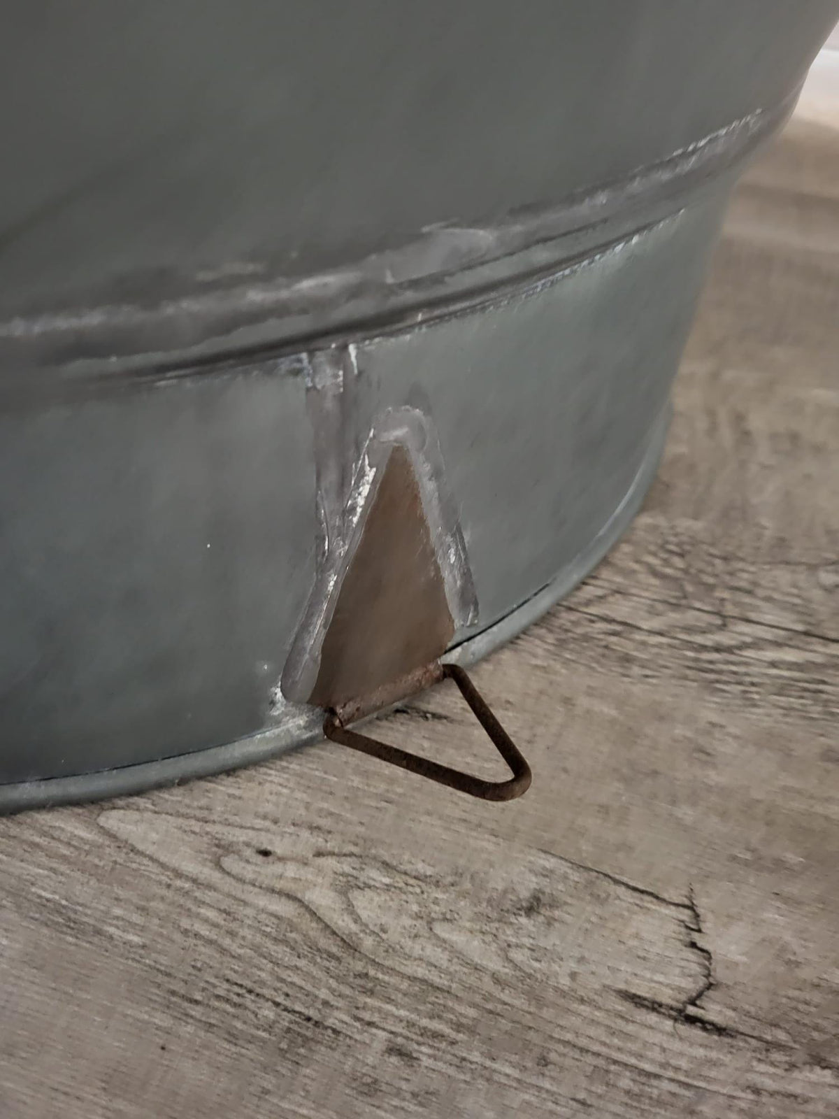 Baignoire enfant ancienne en métal galvanisé – Bassine vintage française – Déco campagne & salle de bain