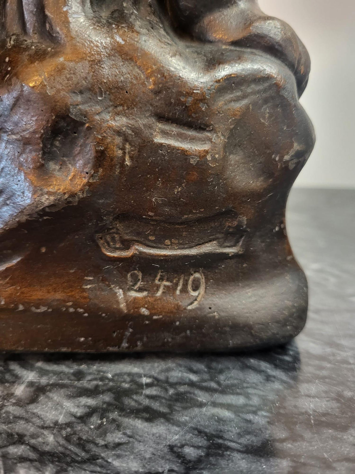 Sculpture Lion plâtre