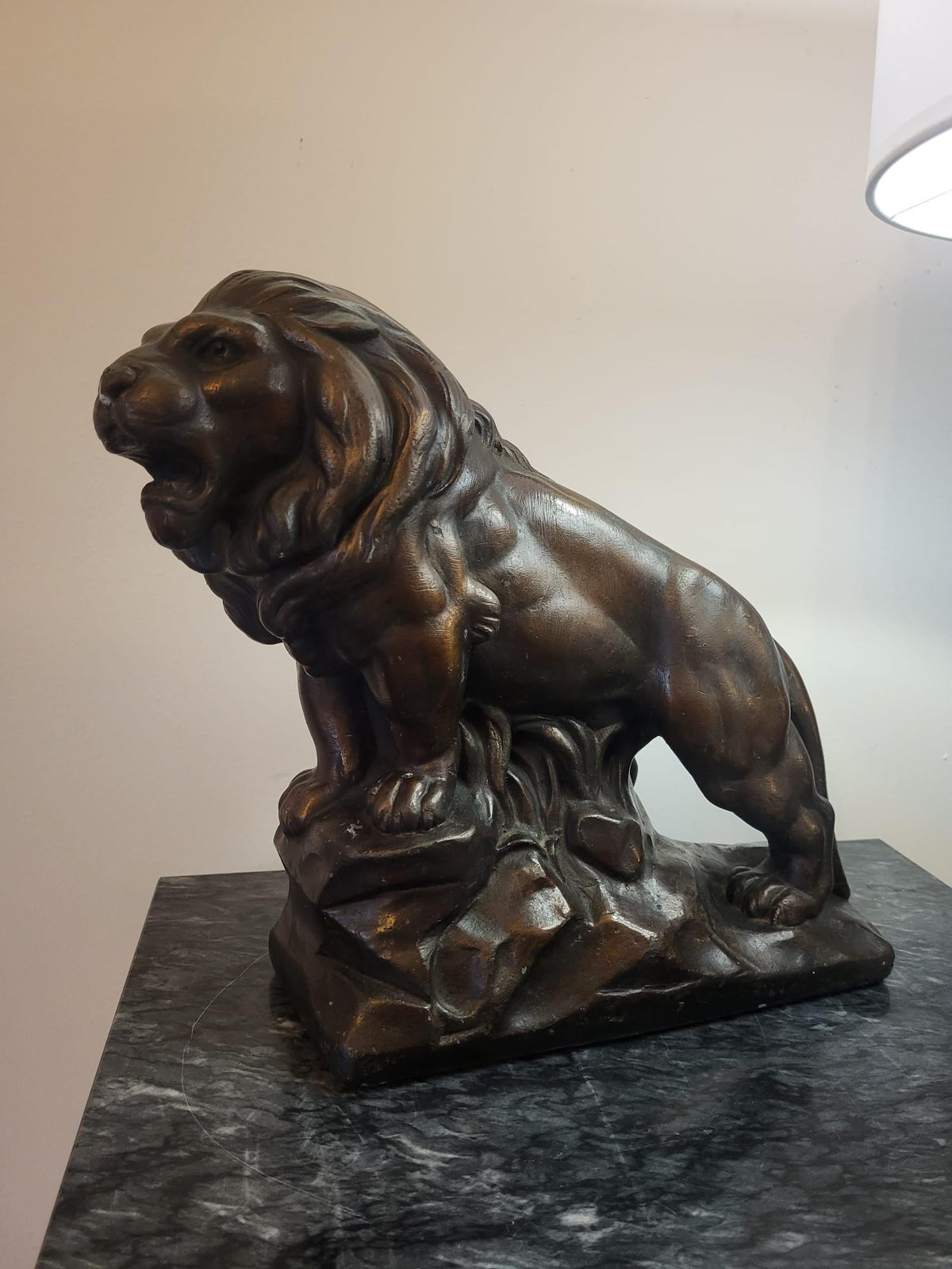 Sculpture Lion plâtre