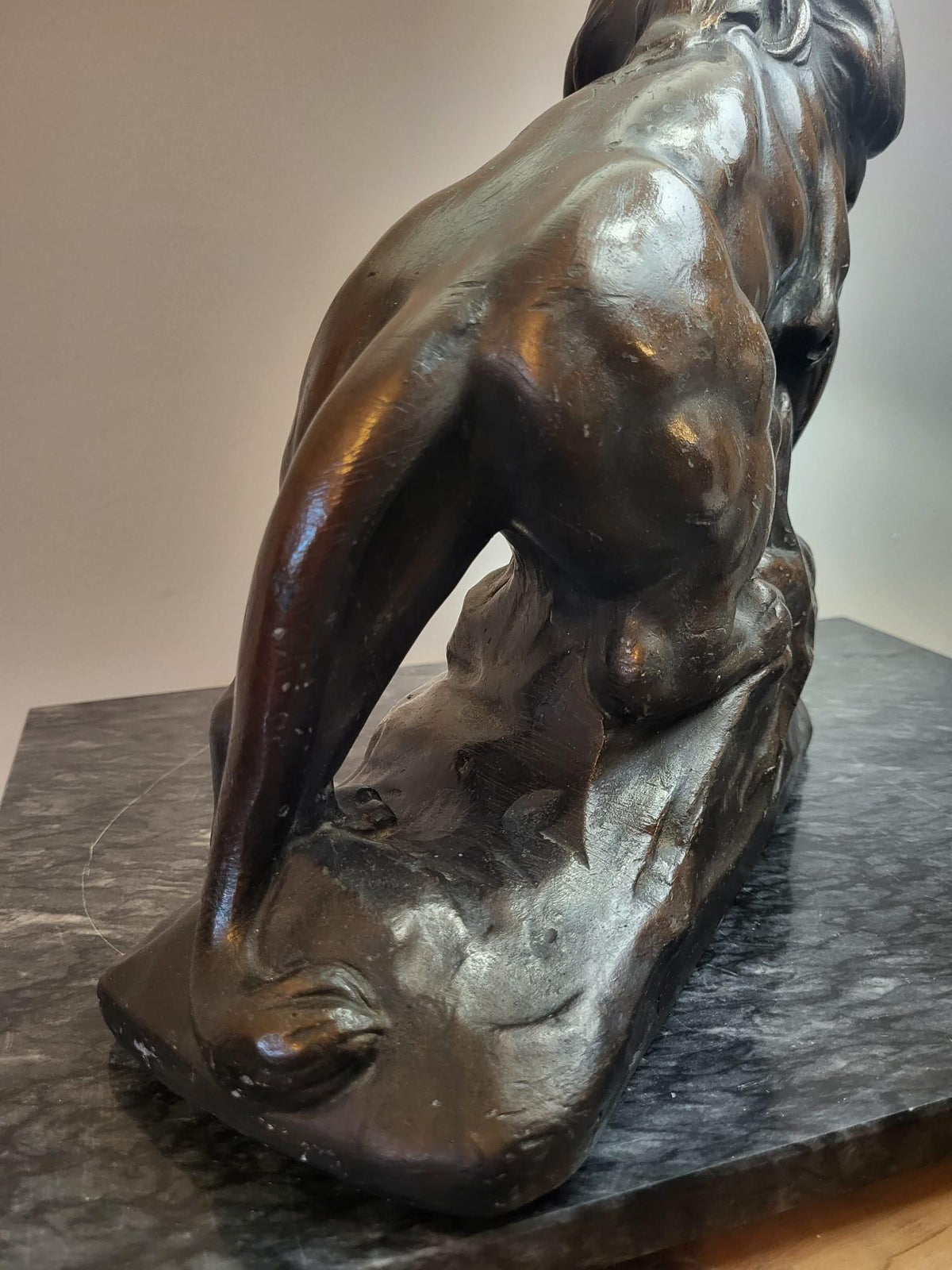 Sculpture Lion plâtre