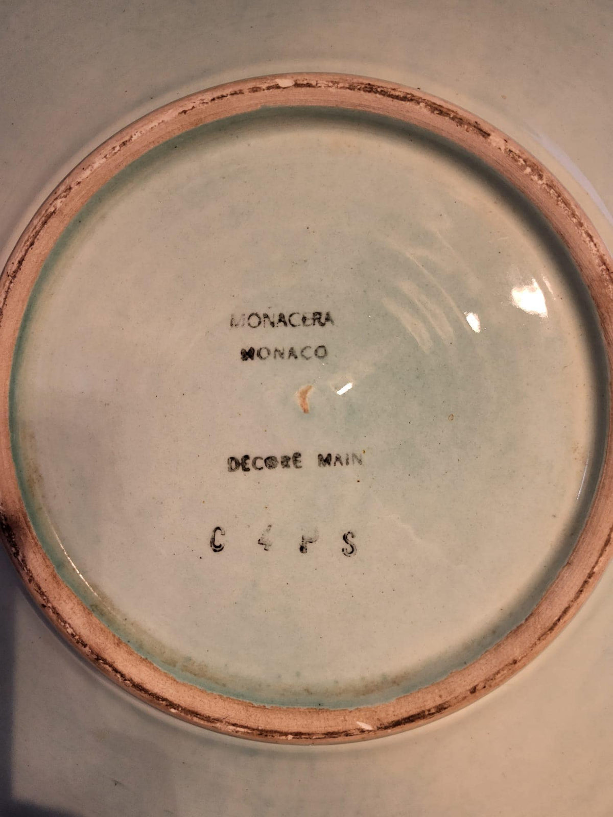 Plat céramique poissons Monaco