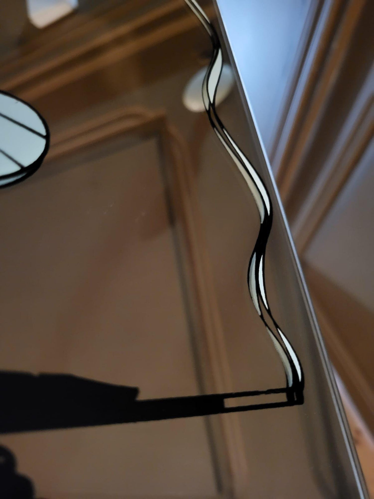 Miroir sérigraphié vintage