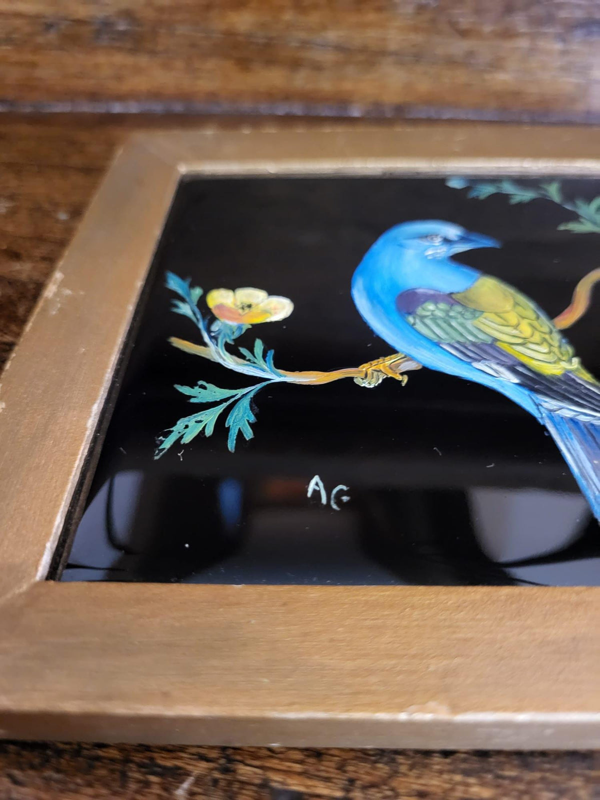 Cadre oiseau céramique