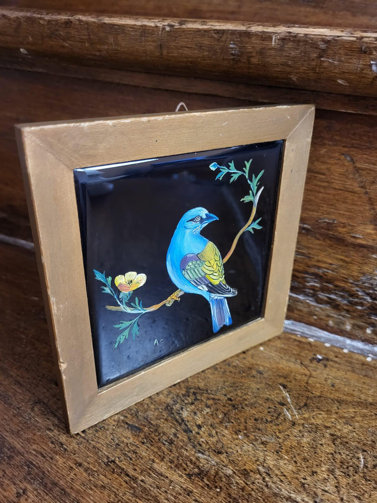 Cadre oiseau céramique