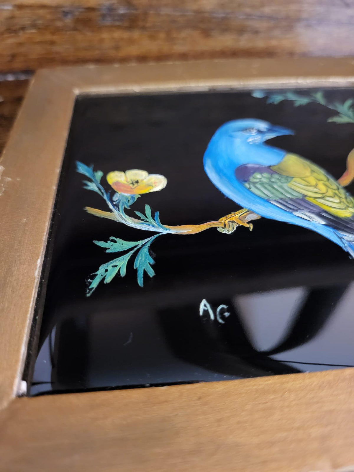 Cadre oiseau céramique