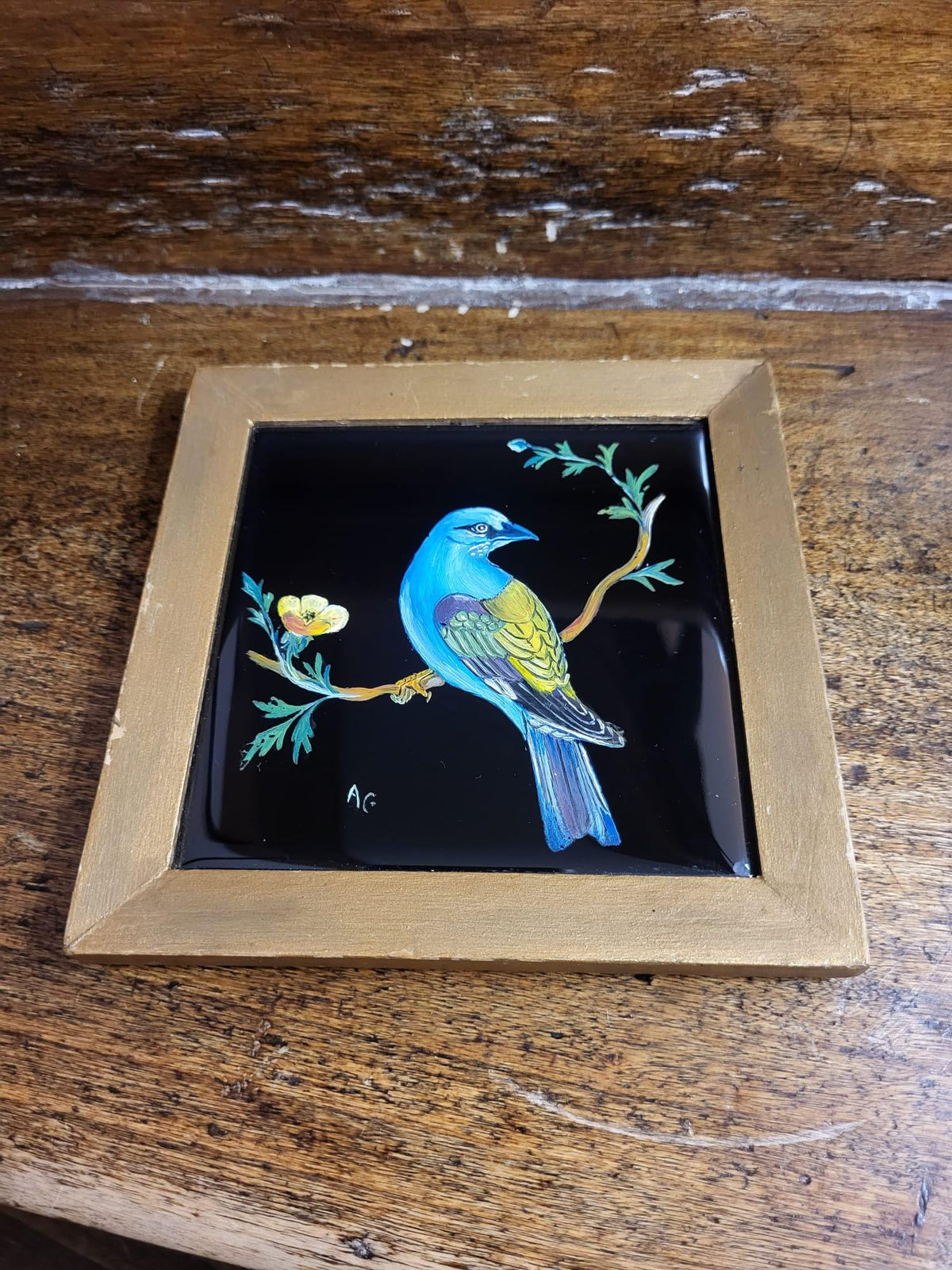 Cadre oiseau céramique