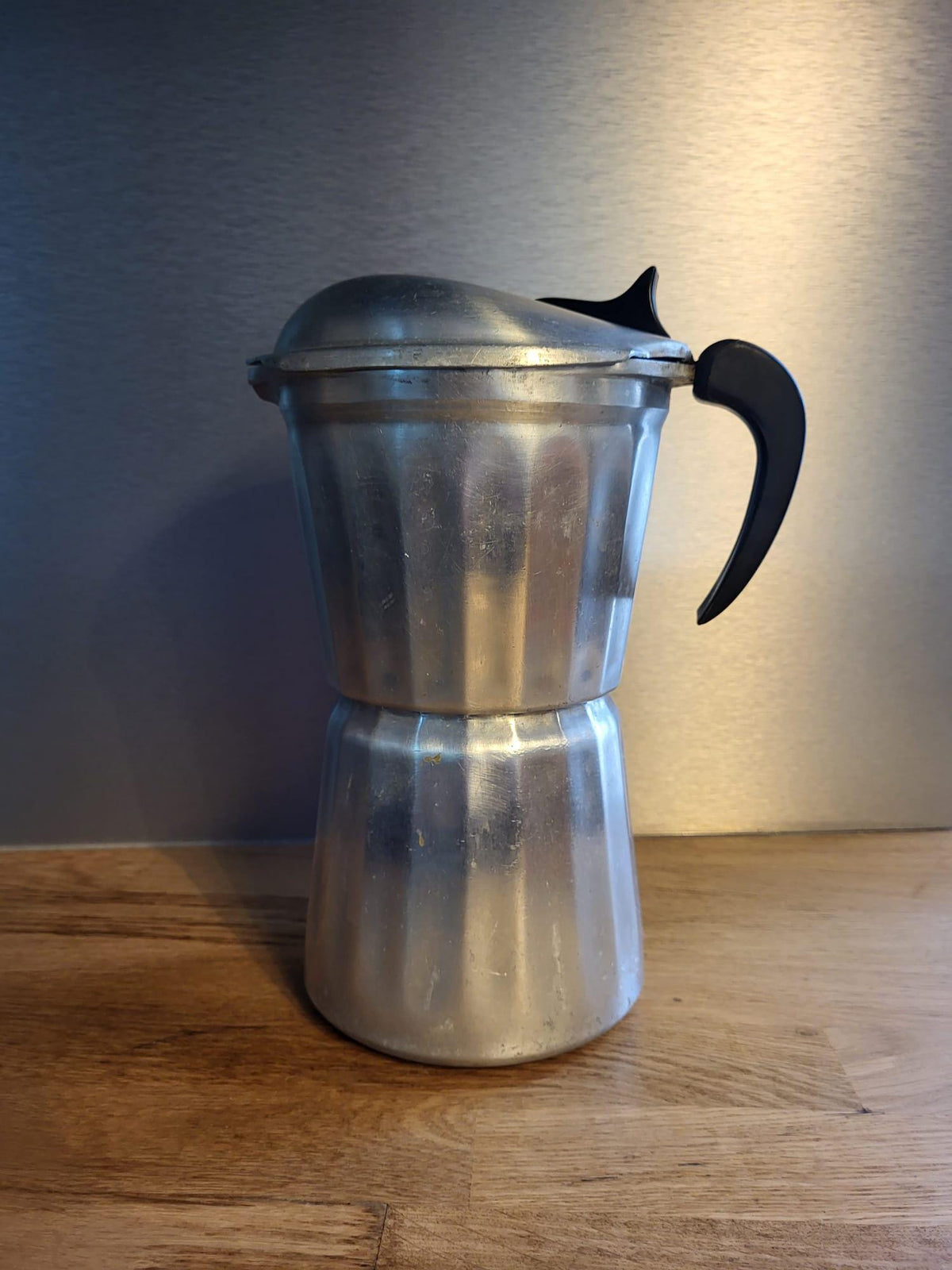 Cafetière aluminium vintage