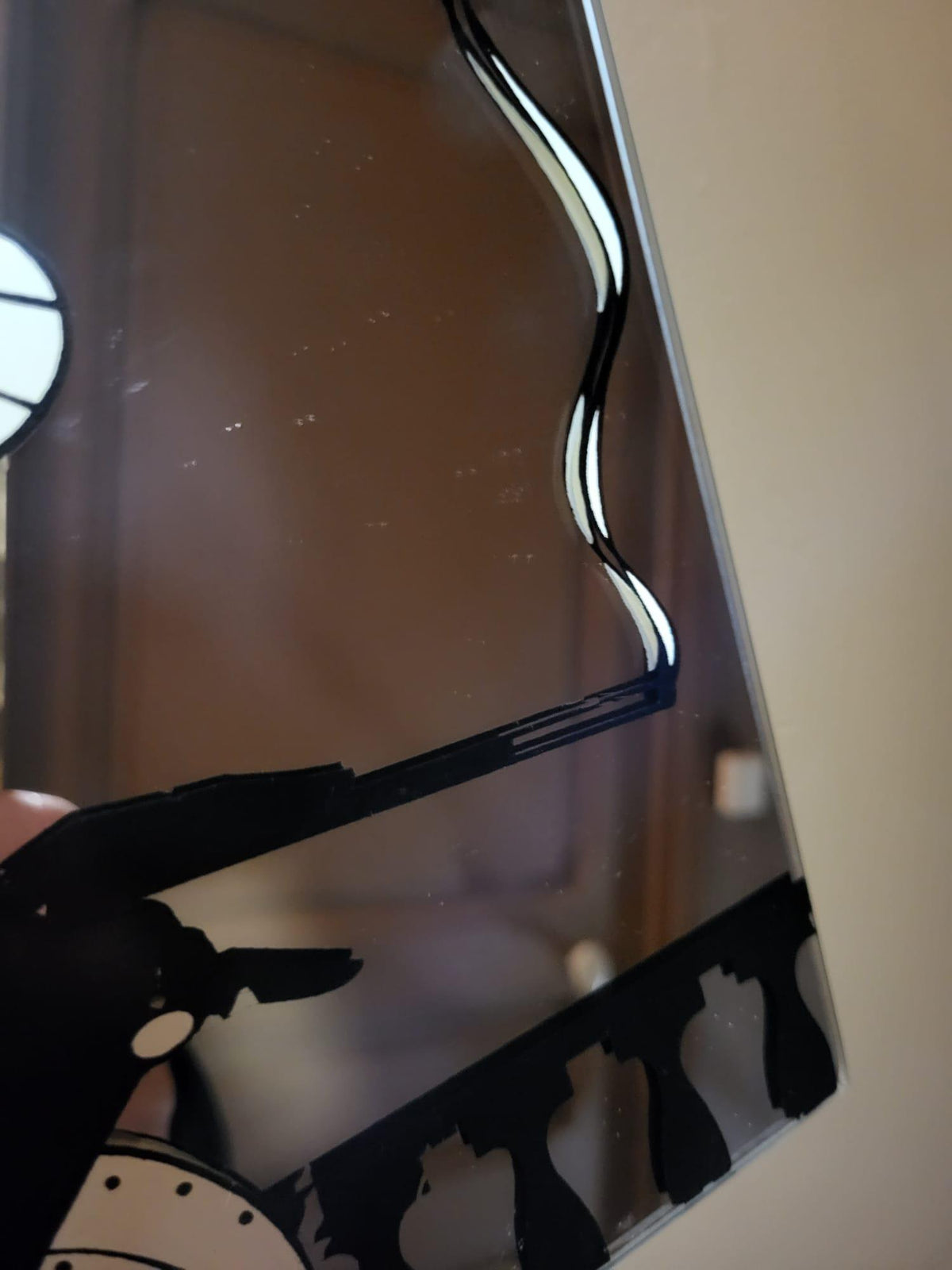 Miroir sérigraphié vintage