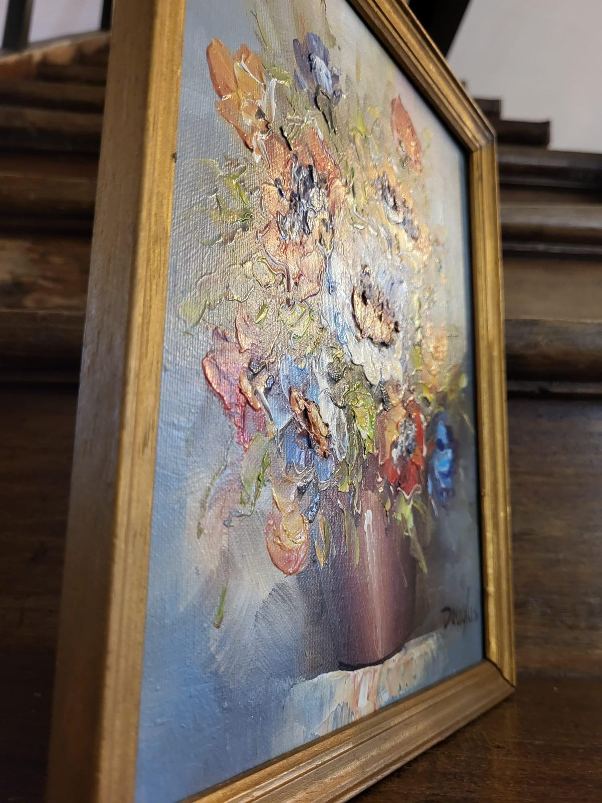 Tableau peinture fleurs