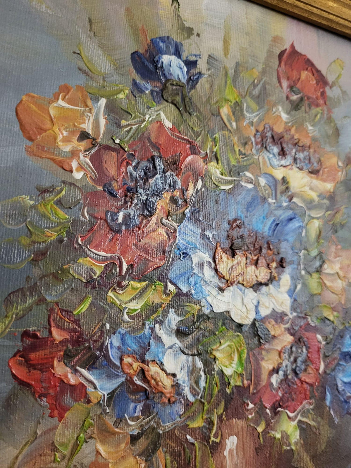 Tableau peinture fleurs