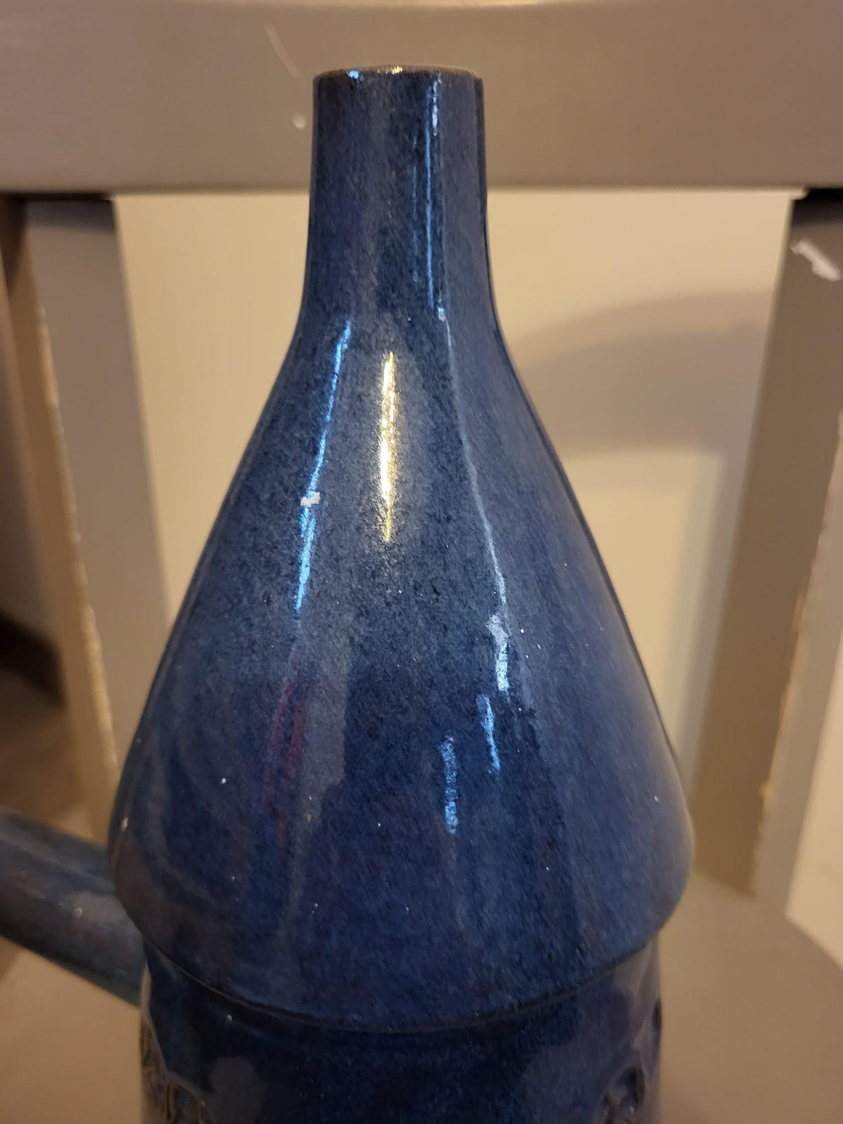 Bougeoir lanterne grès bleu