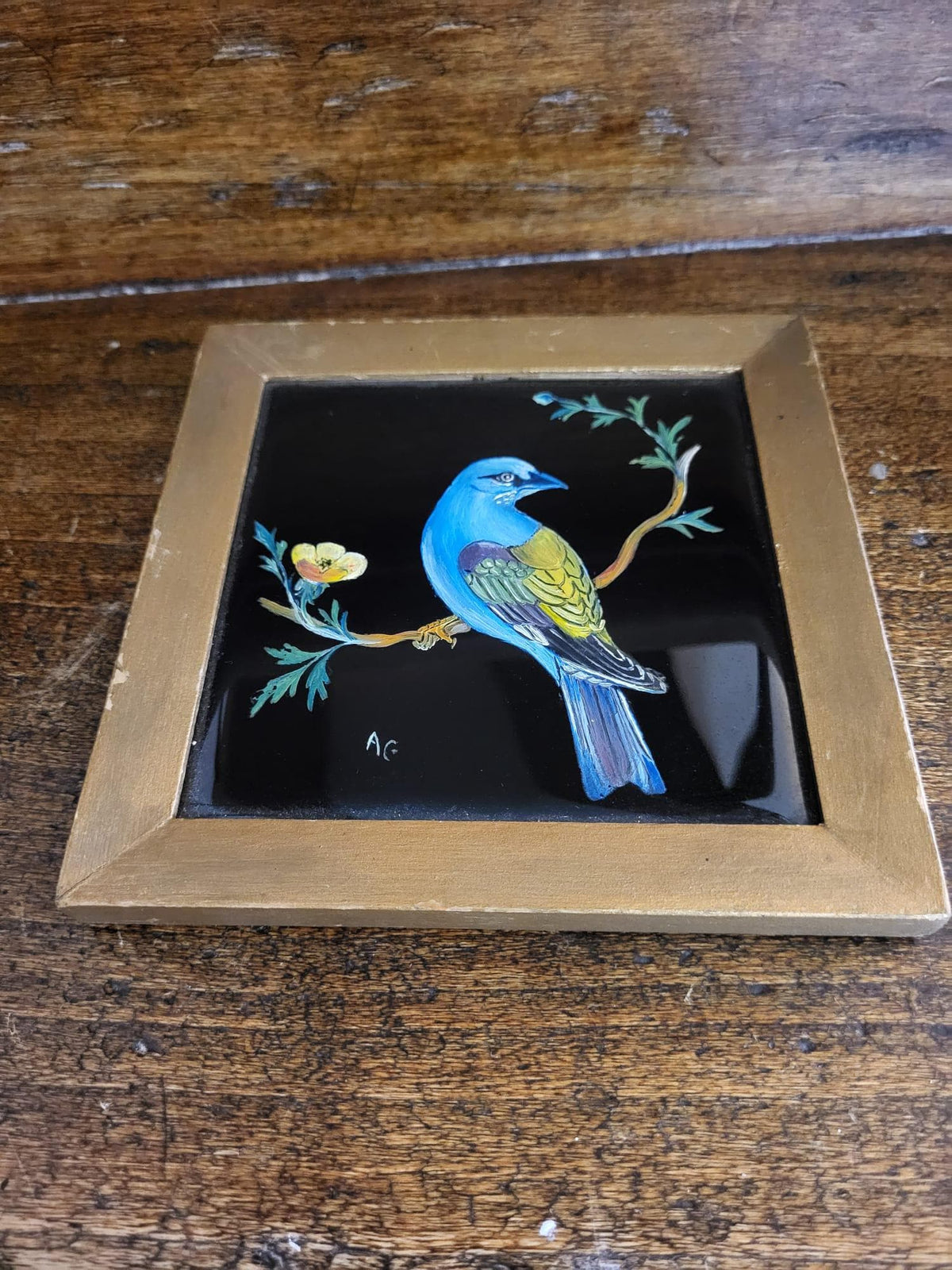 Cadre oiseau céramique