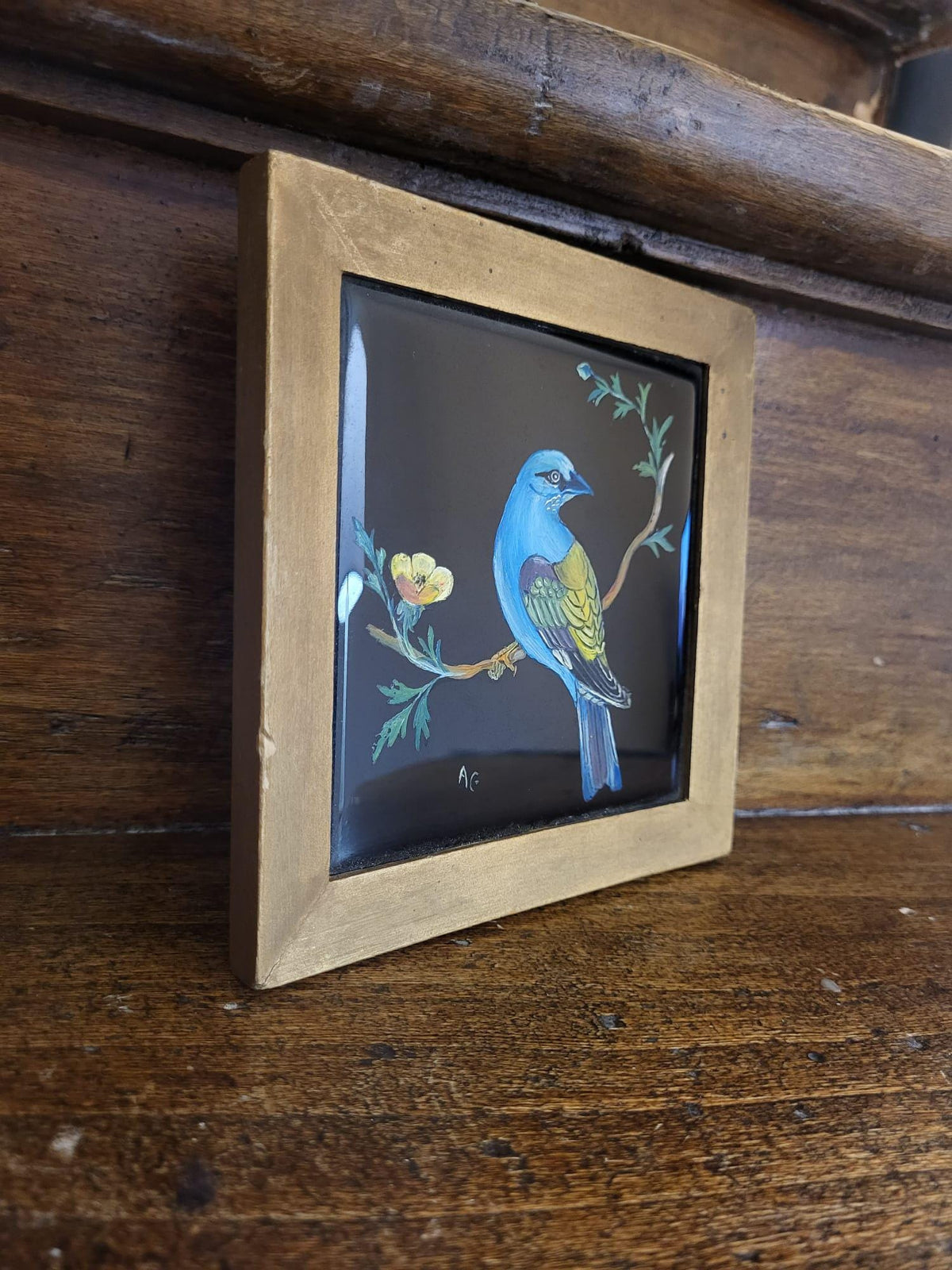 Cadre oiseau céramique