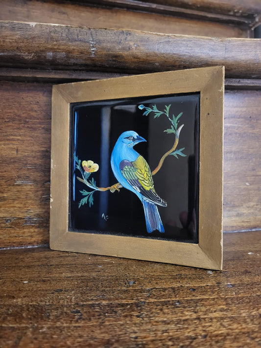 Cadre oiseau céramique
