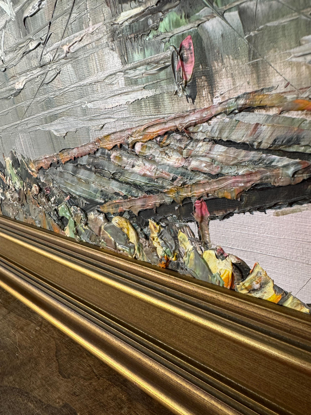 Tableau peinture bateau pêche