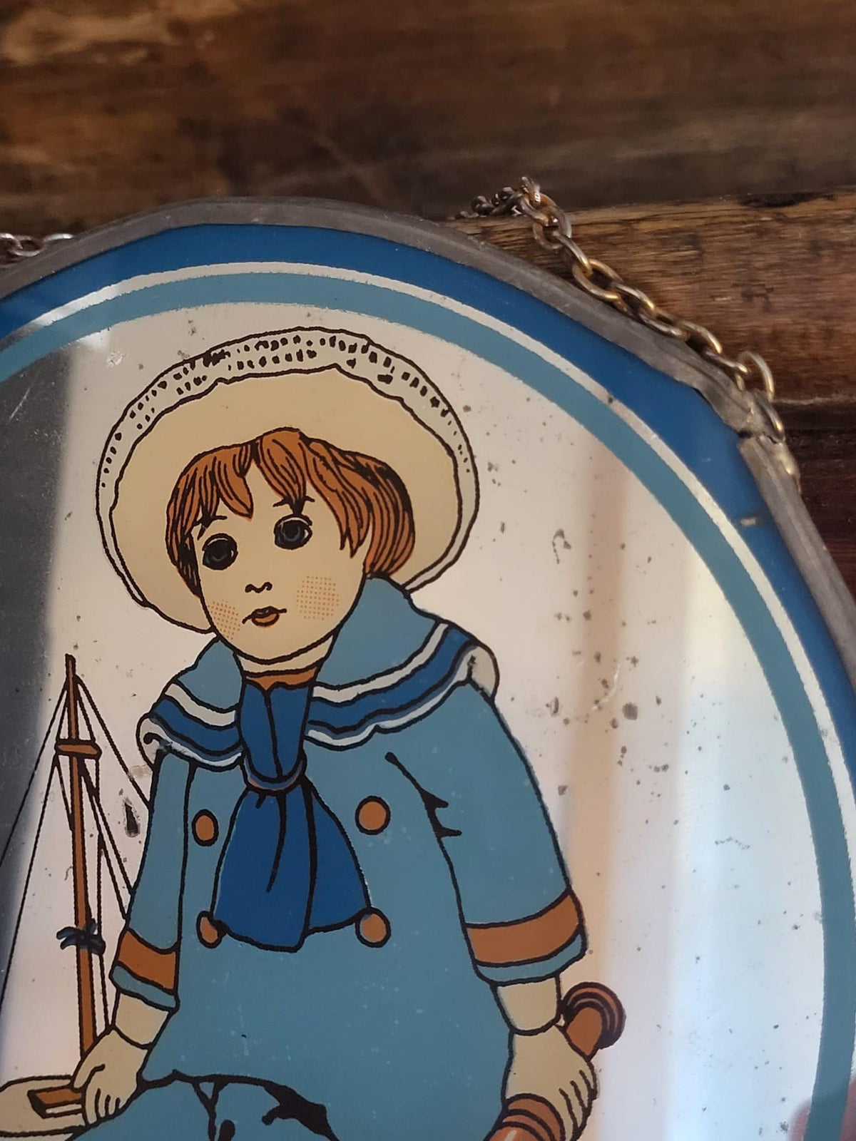 Miroir rond ancien