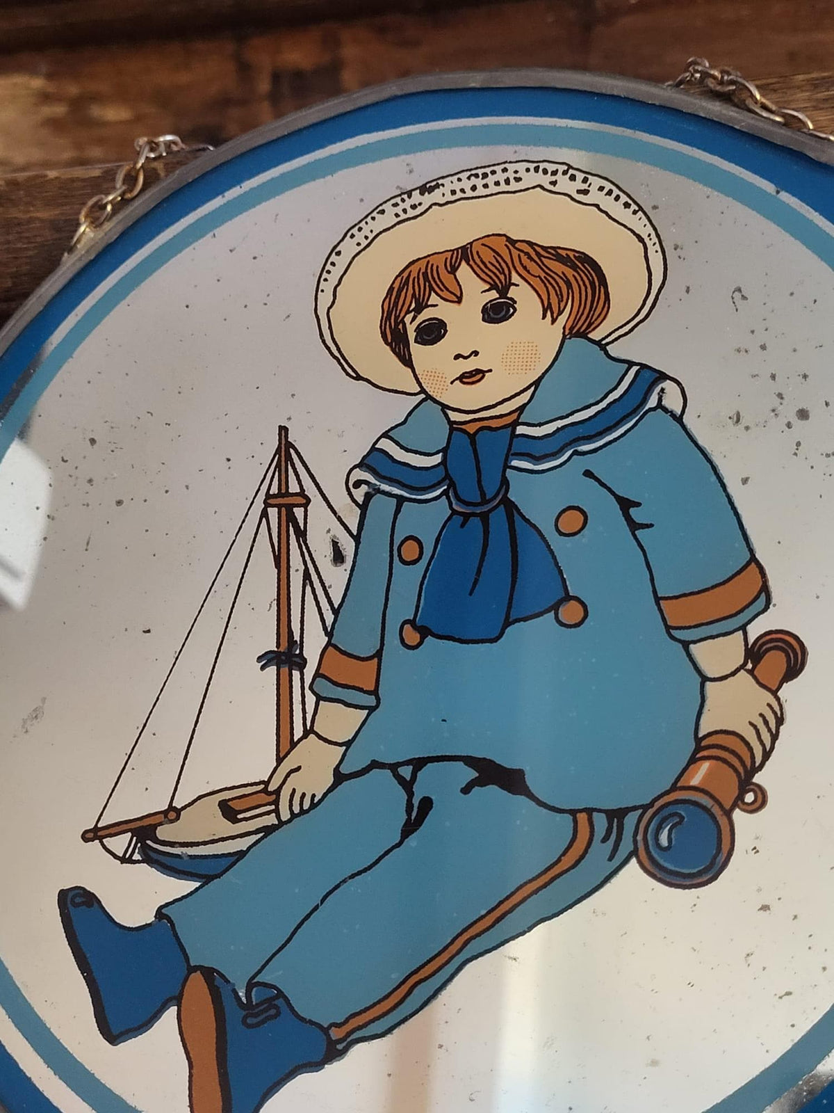 Miroir rond ancien