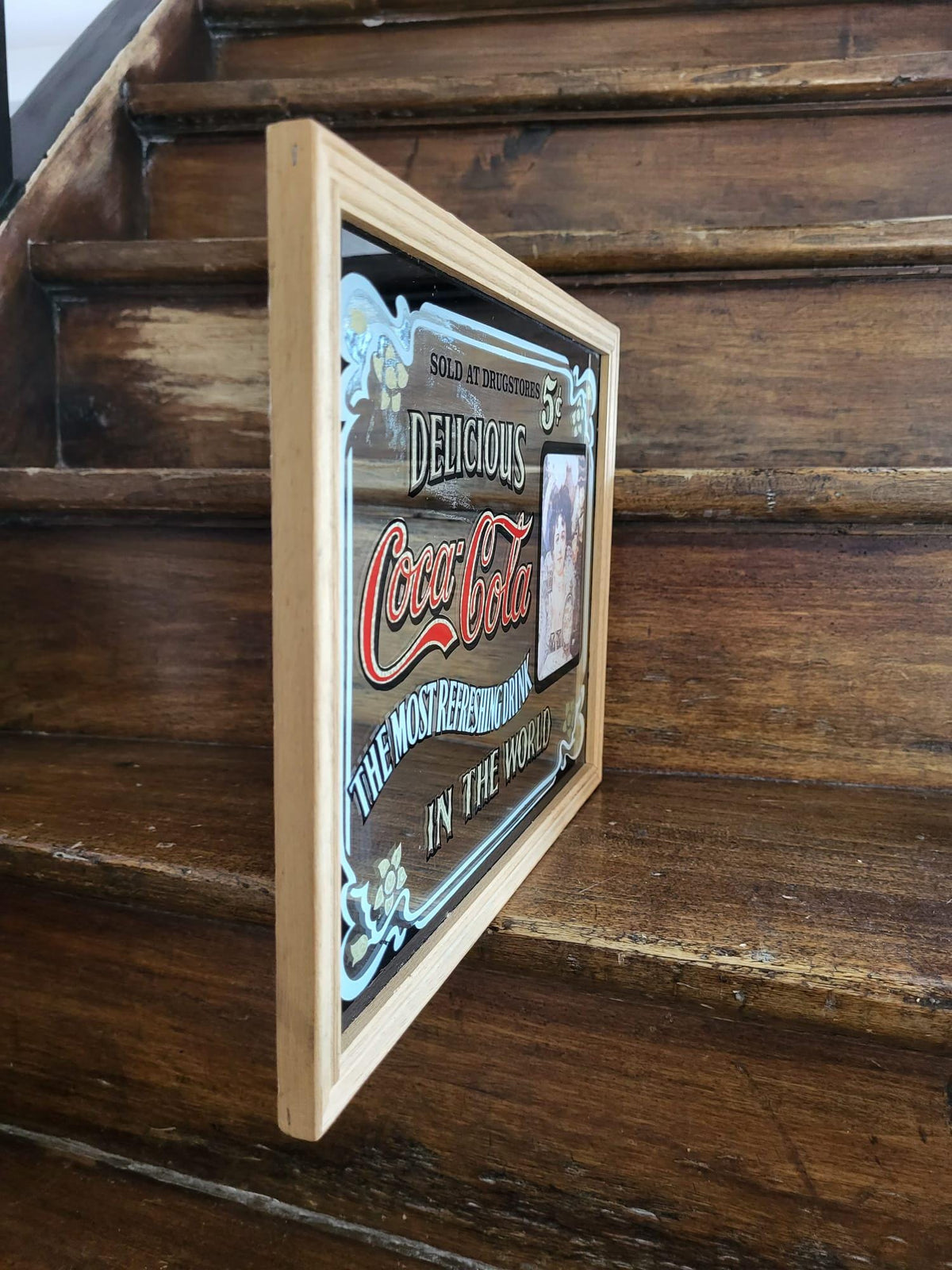 Miroir publicitaire Coca Cola