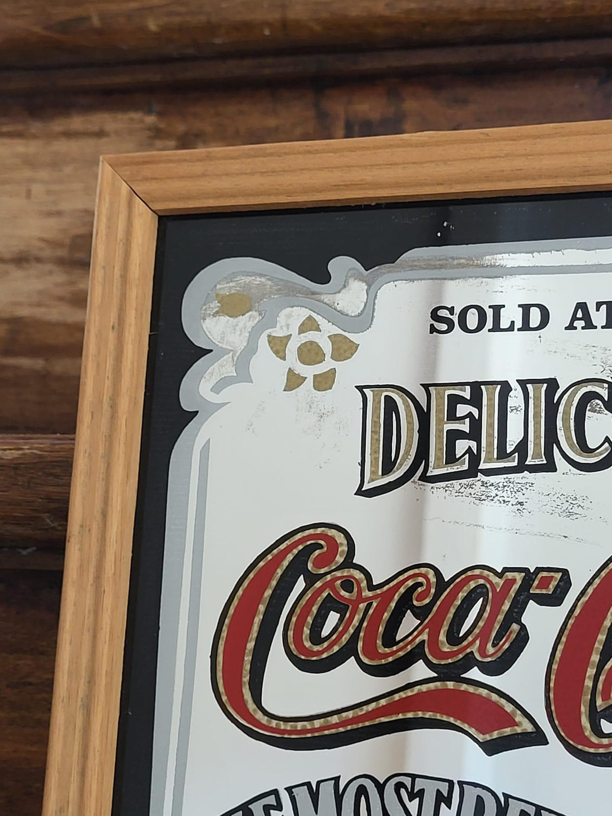 Miroir publicitaire Coca Cola
