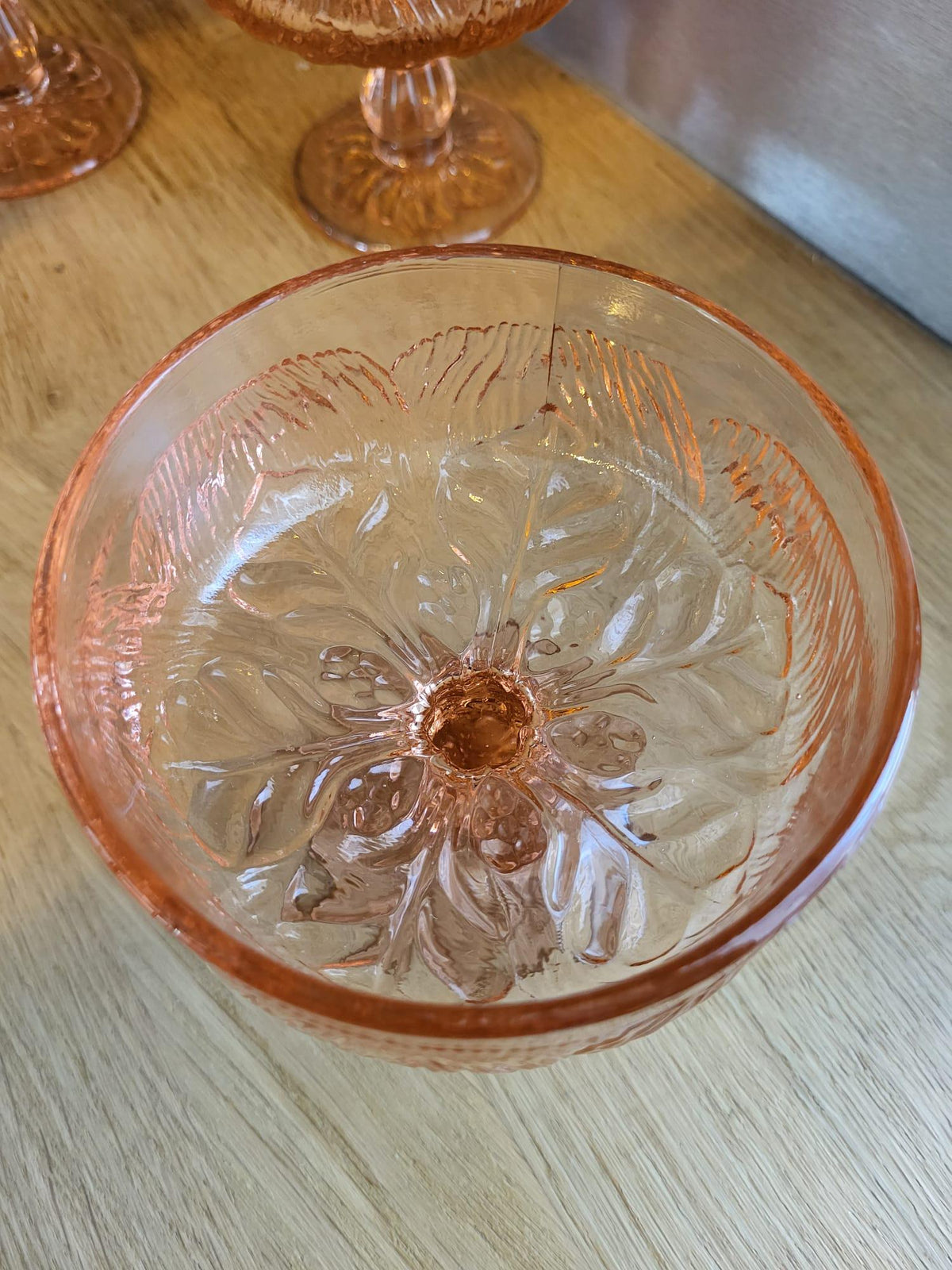 Coupes à glace verre rose
