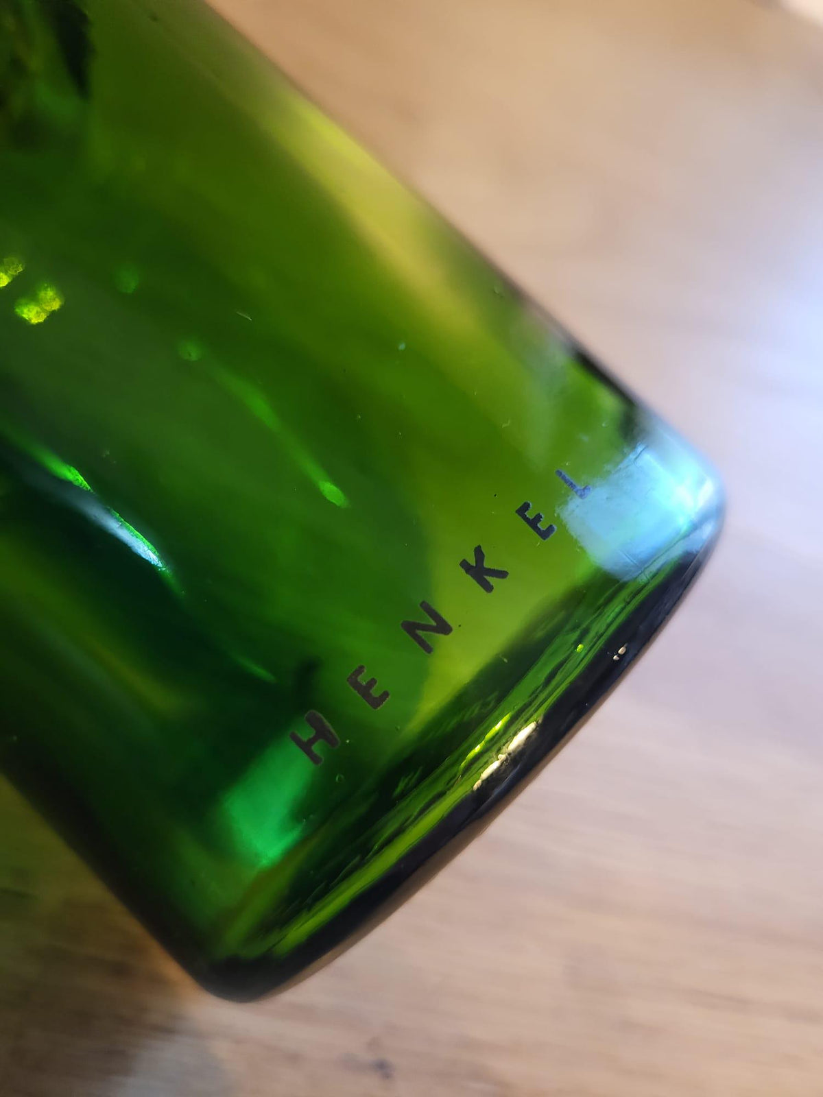 Bocal verre vert bouchon