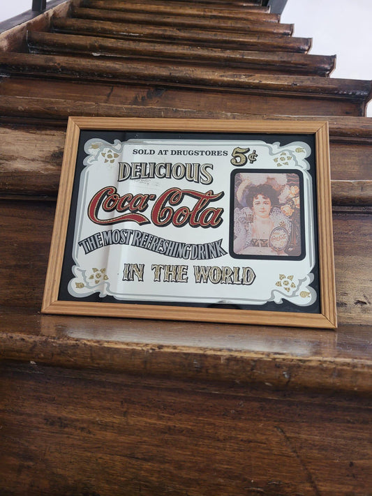 Miroir publicitaire Coca Cola