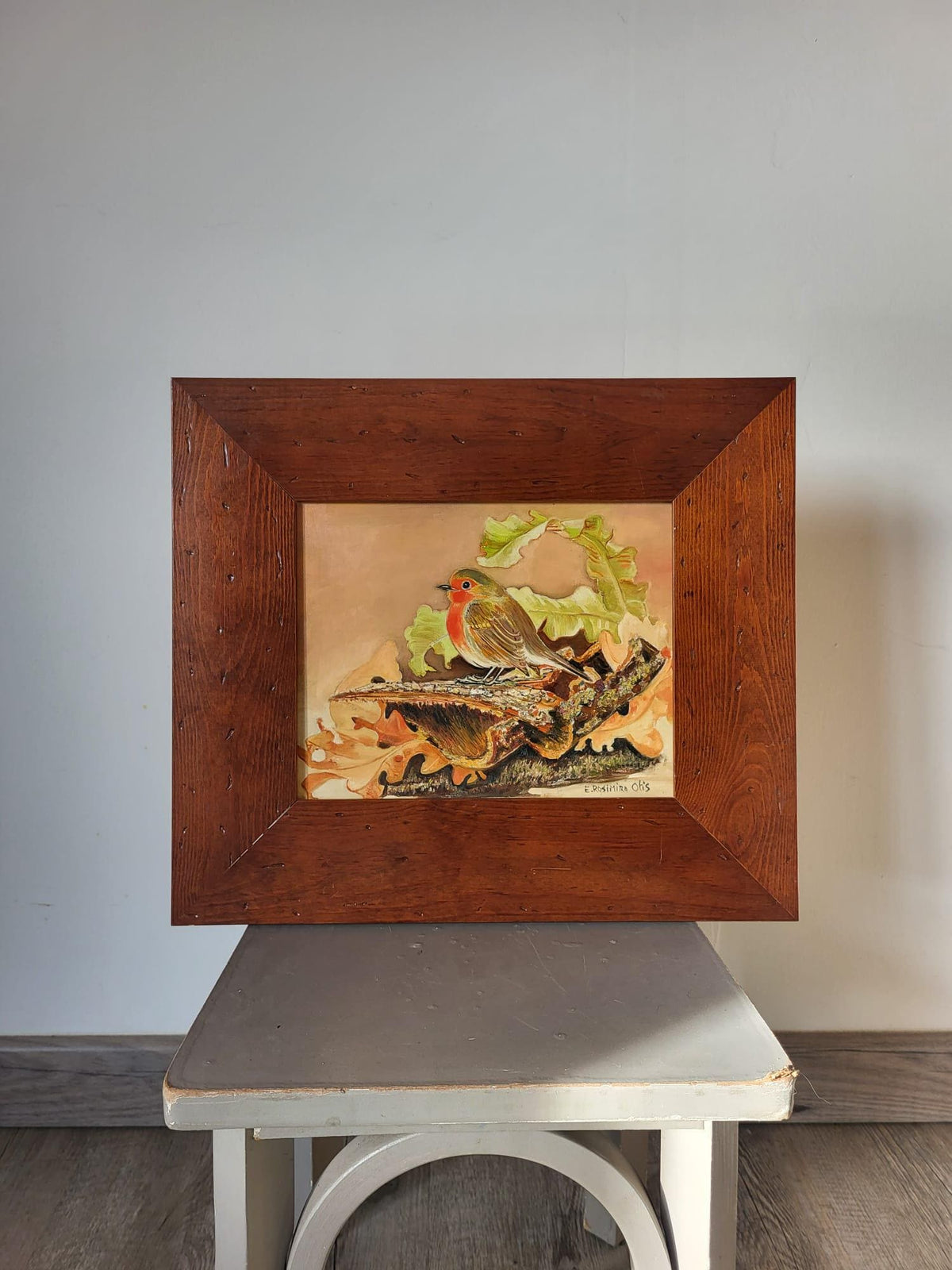 Tableau oiseau aquarelle