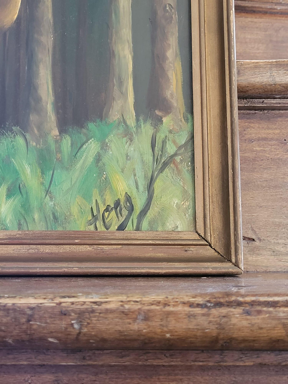 Tableau peinture cerf biche