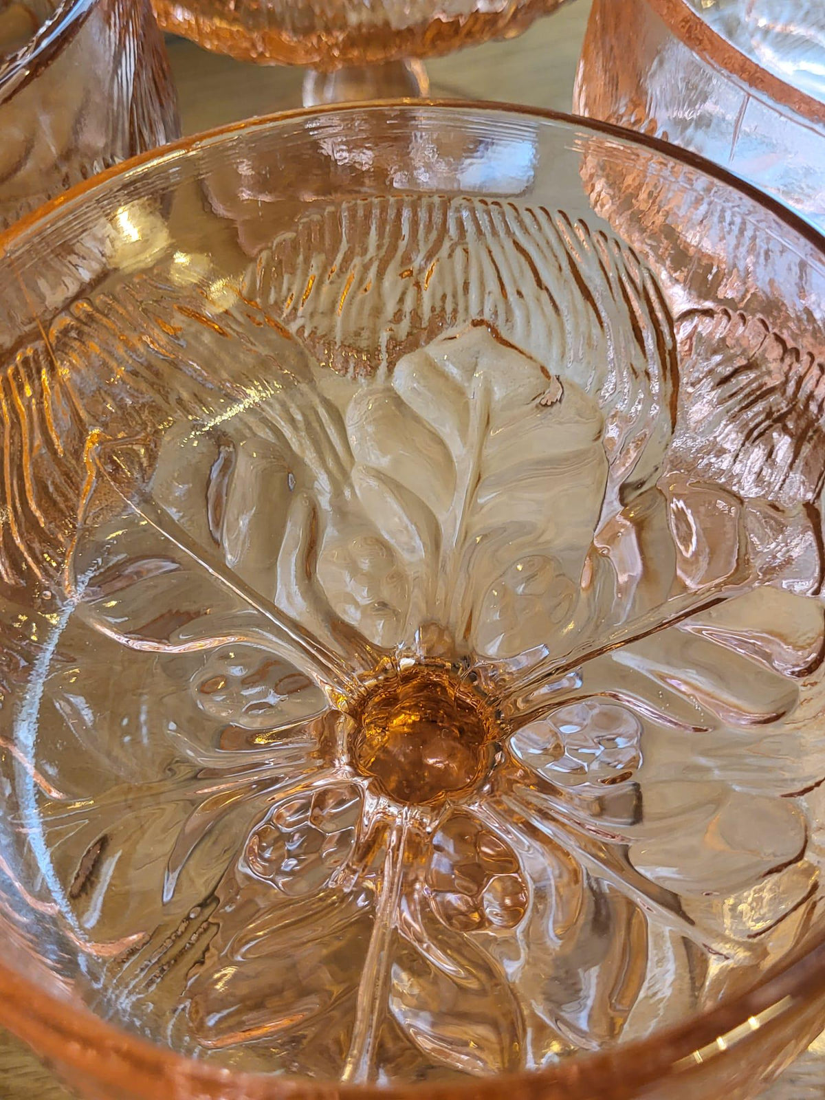 Coupes à glace verre rose