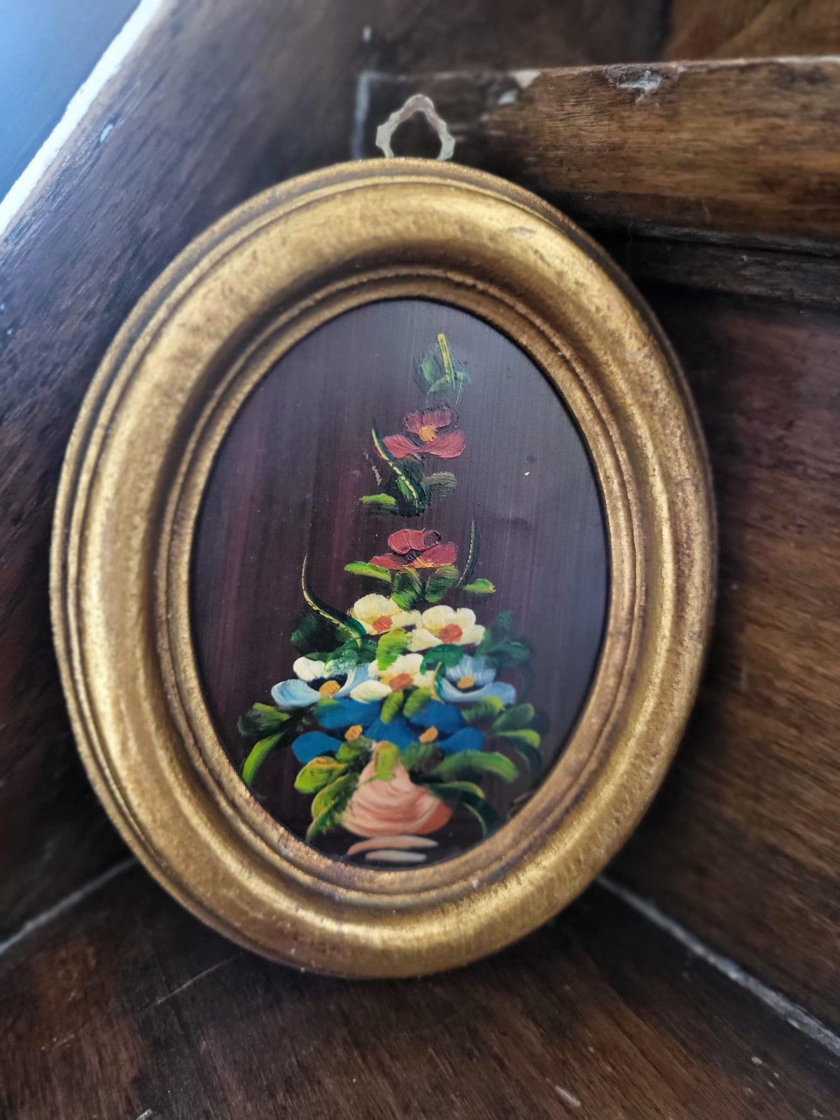 Petit tableau ovale