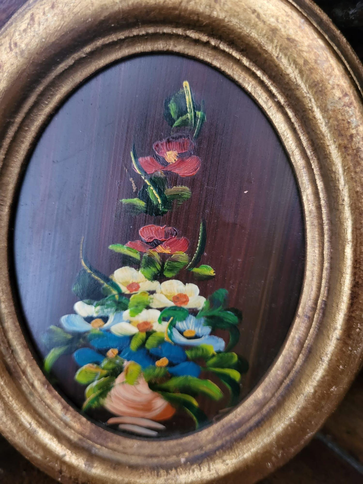 Petit tableau ovale
