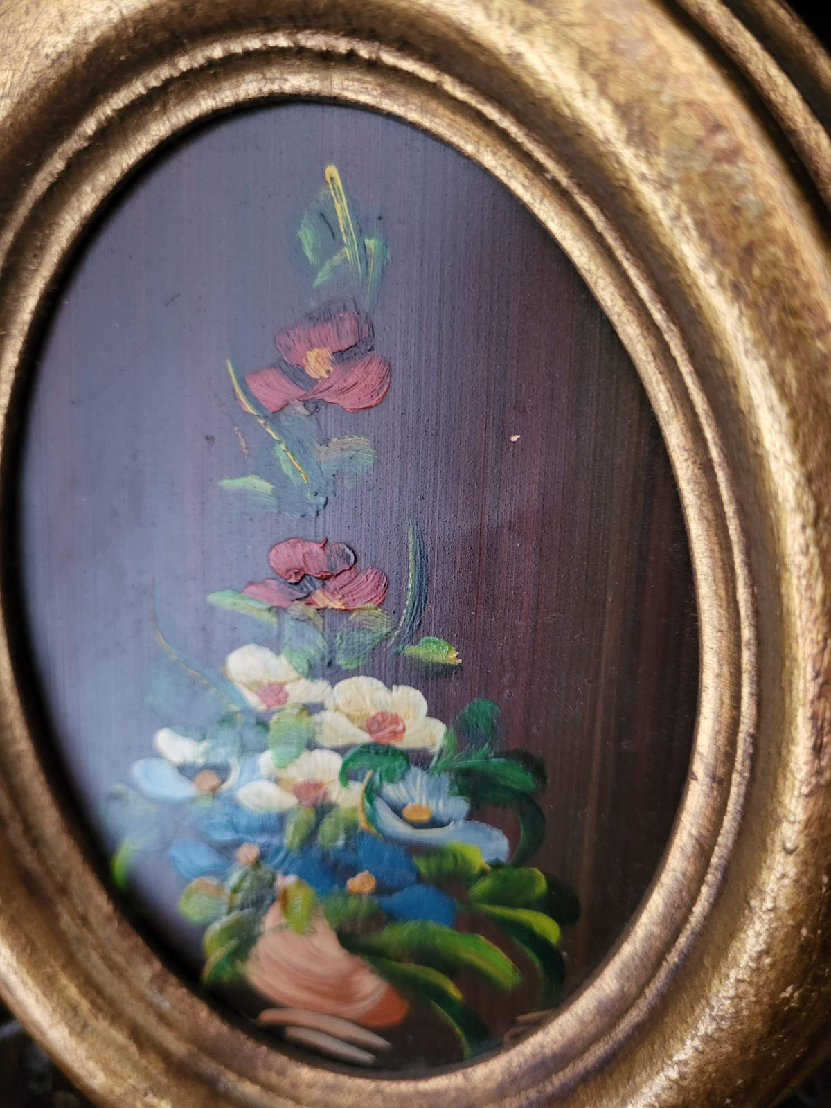 Petit tableau ovale