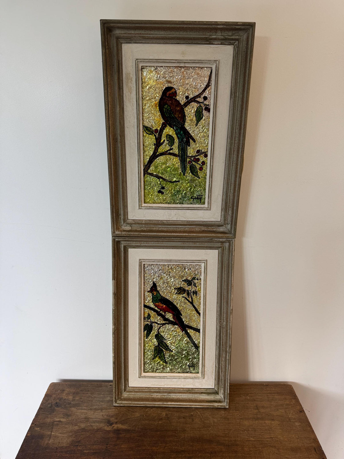 Tableau peinture oiseaux