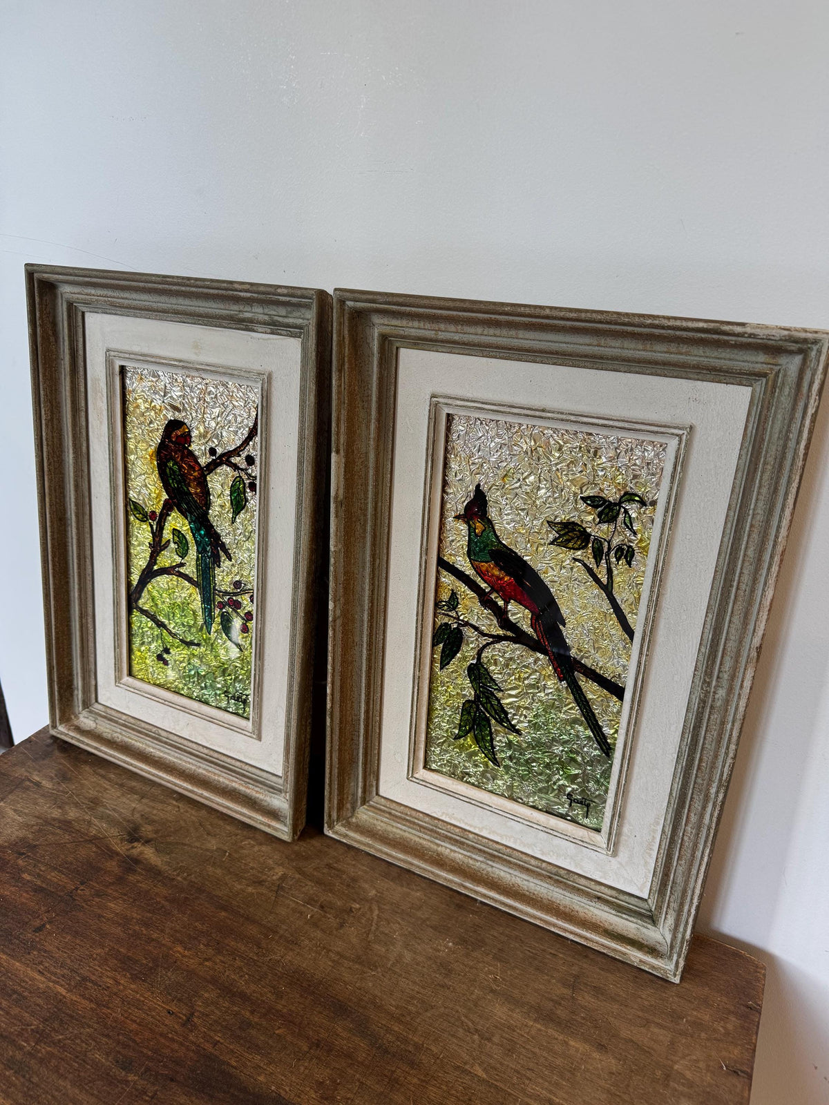Tableau peinture oiseaux