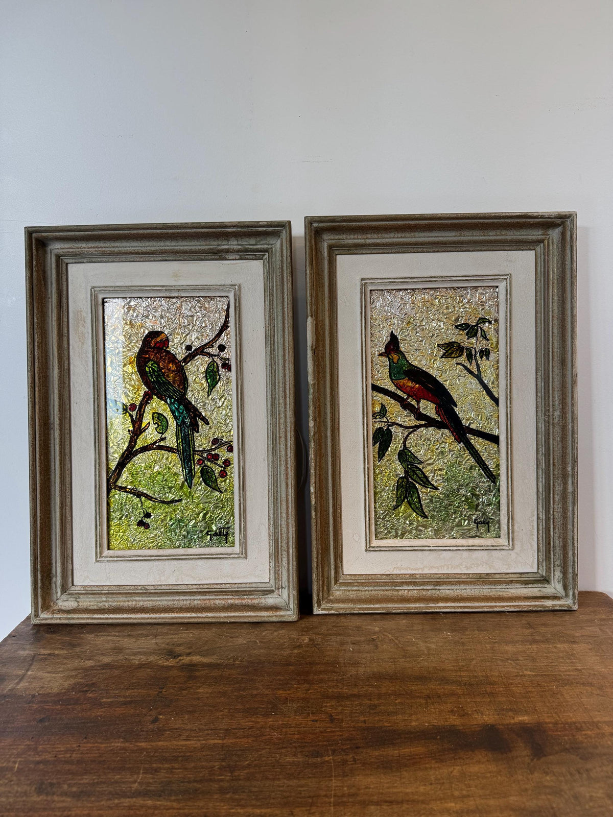 Tableau peinture oiseaux