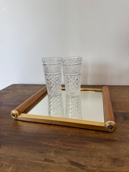 Plateau miroir art déco