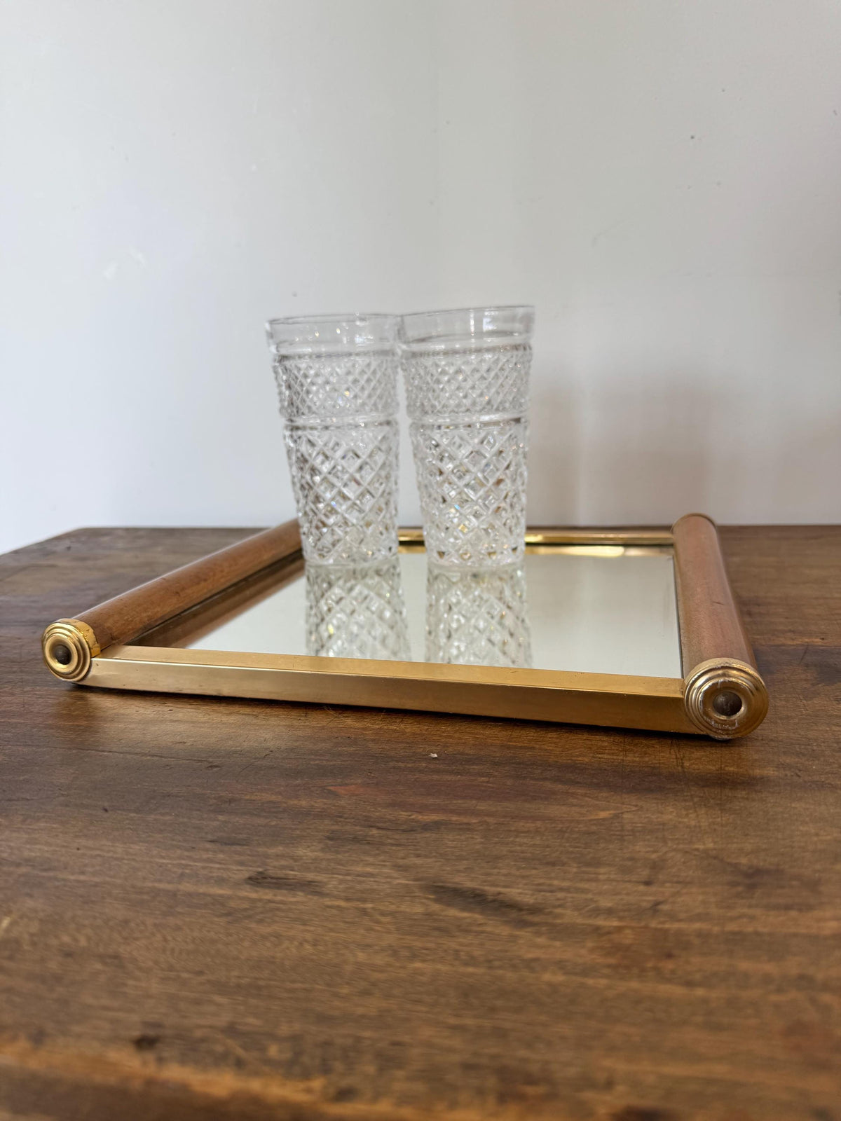 Plateau miroir art déco