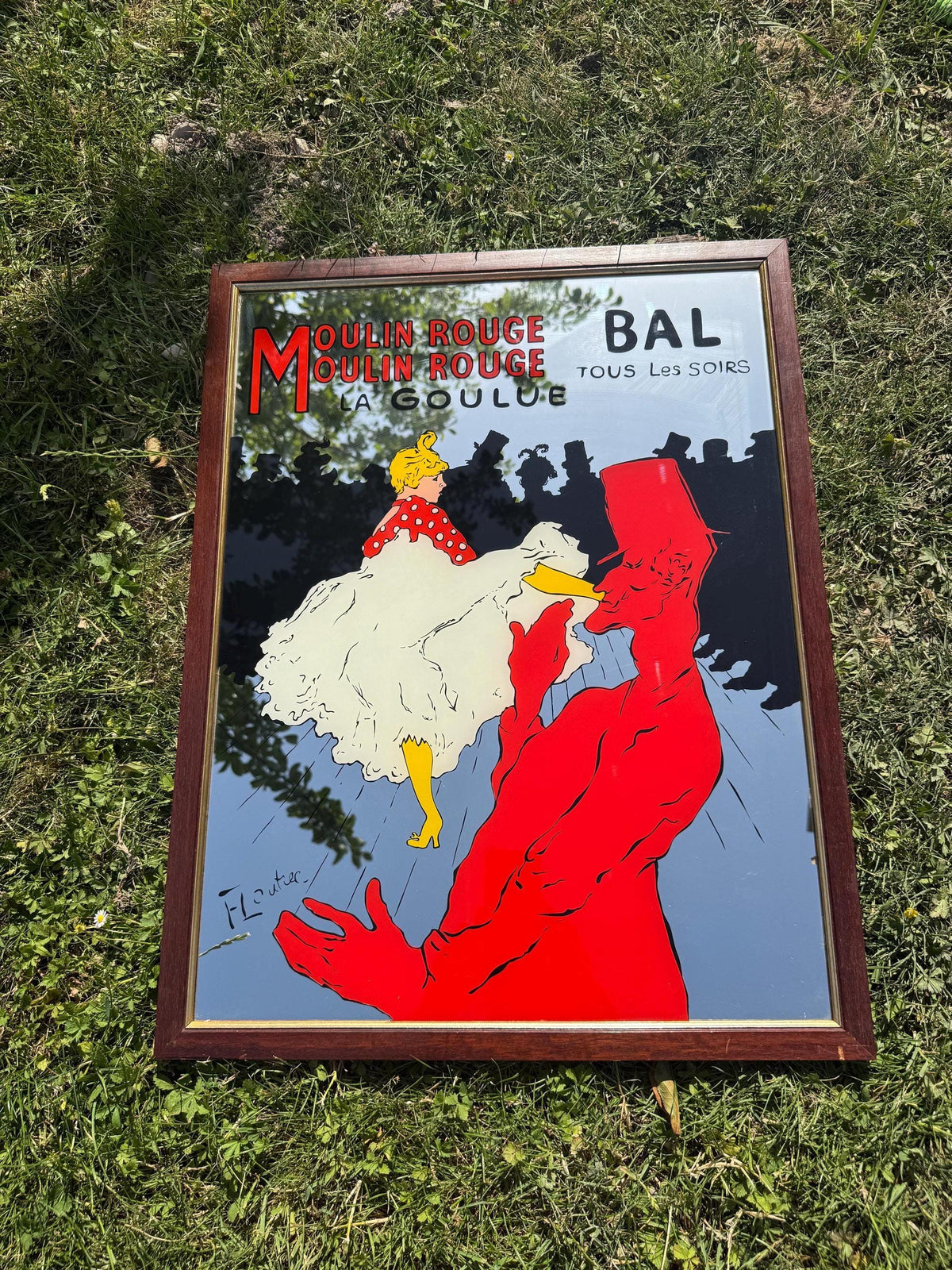 Miroir Moulin Rouge La Goulue ancien miroir France