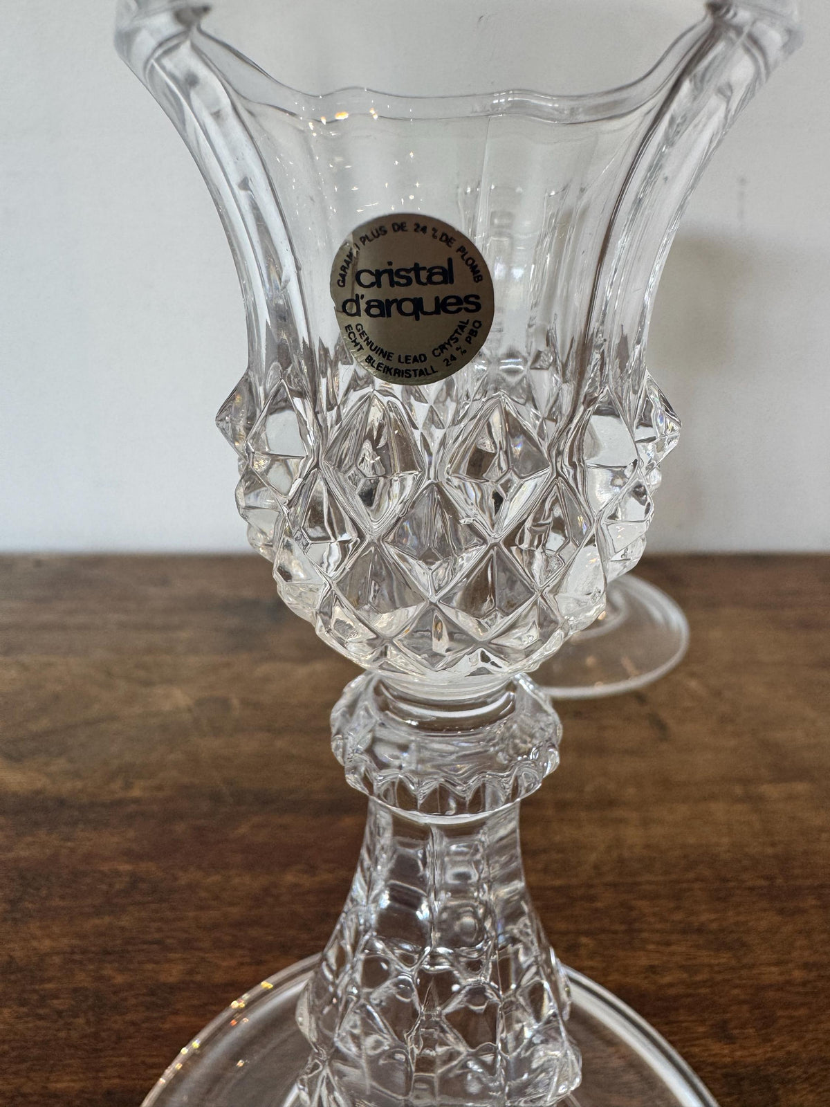 Bougeoir cristal d'arques